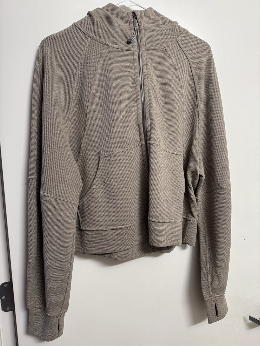 lululemon athletica Taupe Zip Front Hoodie